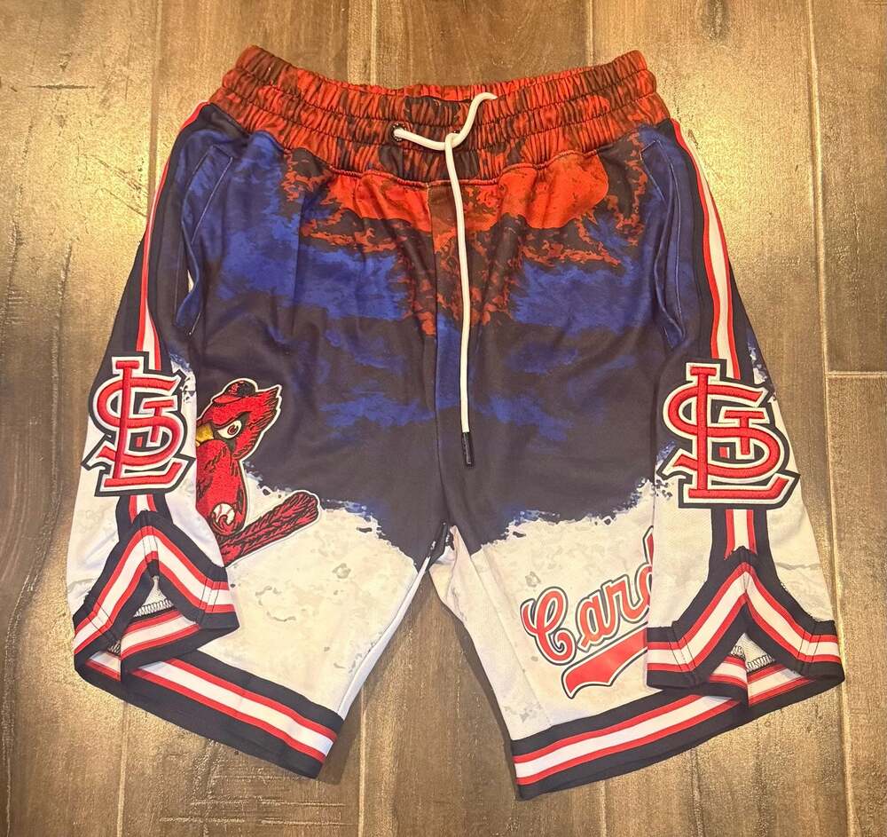 Pro Standard St. Louis Cardinals MLB Red White and Blue Shorts